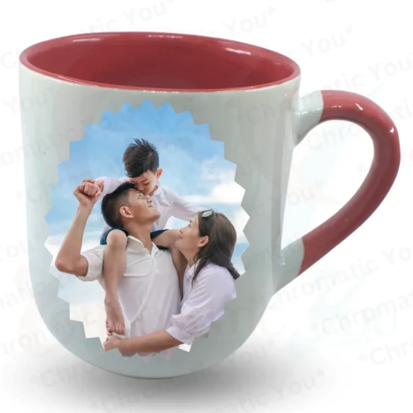 White Custom Printed Inner Color Mug 9oz - Image 2