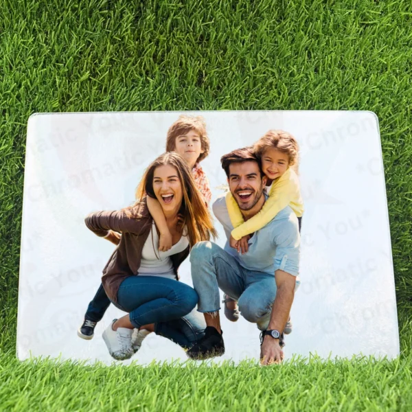 A4 size sublimation glass photo frame – personalized photo frame with custom design by Chromatic You