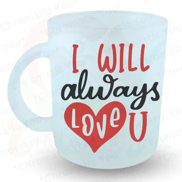 Custom Frosted Glass Mug for Text Print - Image 2