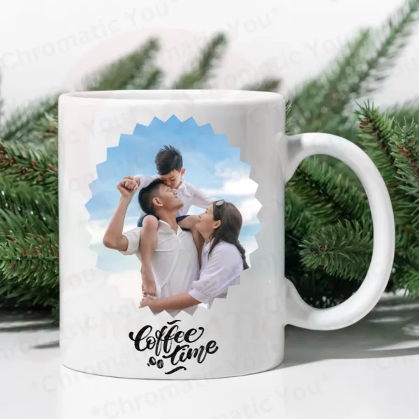 Custom White Mug with Photo or Text for Gift - Image 5