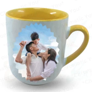 Custom printed 9 oz inner color coffee mug – personalized gift with name, photo, or logo by Chromatic You