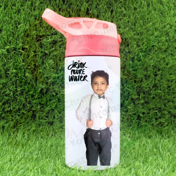 Custom printed kids flask bottle – personalized water bottle with name or cartoon design by Chromatic You