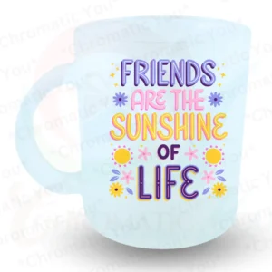 Custom frosted glass mug with personalized name and design – ideal gift from Chromatic You