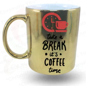 Personalized metallic color ceramic mug – custom gift with name, photo, or design by Chromatic You