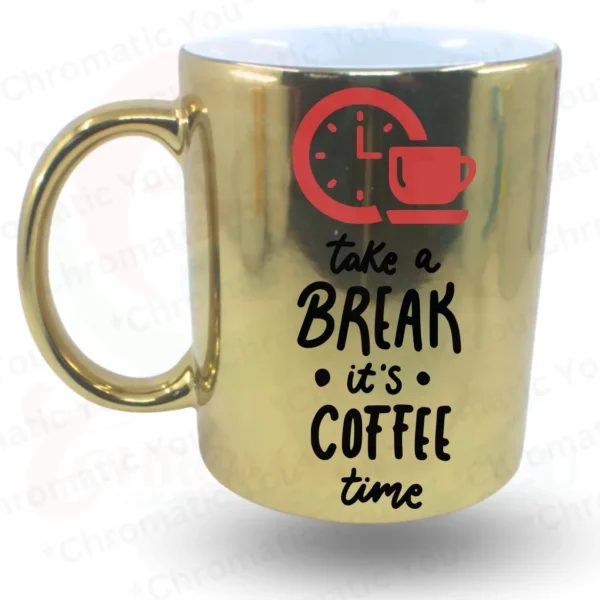 Personalized metallic color ceramic mug – custom gift with name, photo, or design by Chromatic You